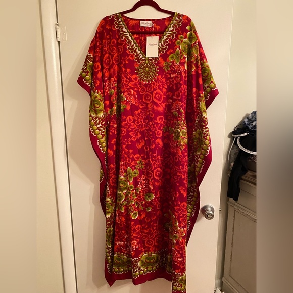 Miss Lavish boho kaftan dress large XL - Picture 1 of 7